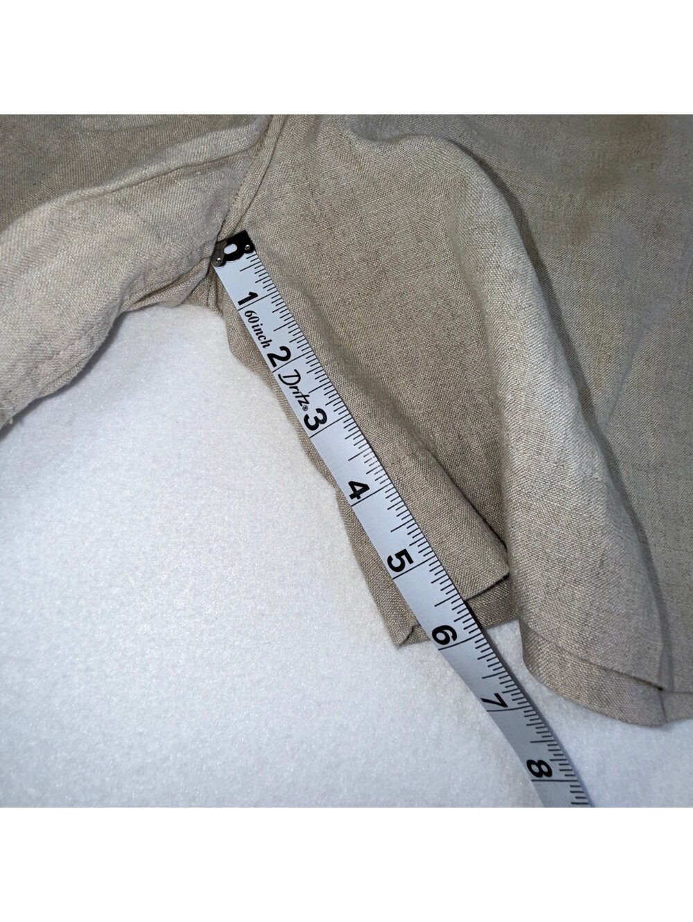 COS 100% Linen Cargo Shorts Women’s Small Beige Oatmeal Relaxed Utility NWOT - Picture 3 of 7